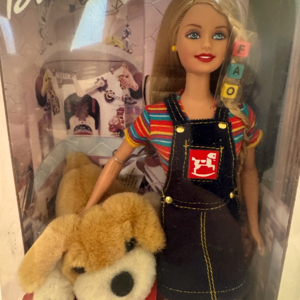 1999 new FAO Schwarz special edition exclusive  “FAO Fun” Barbie with Plush Dog